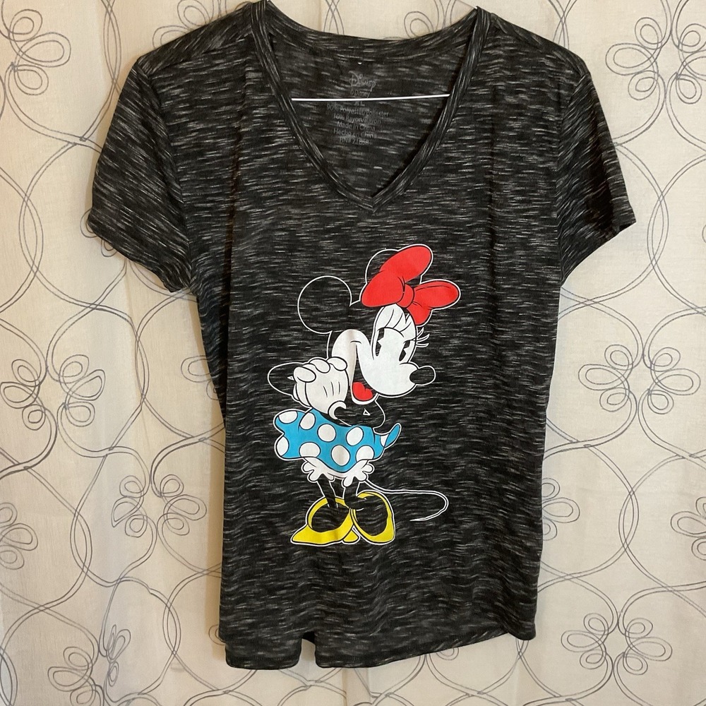 Women's Disney Black Minnie Mouse Short Sleeve T-Shirt‎ Size XL